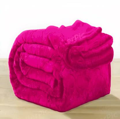Deniyal ENTERPRISES Solid Single Mink Blanket for  Heavy Winter