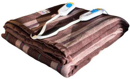 Warmi Checkered Double Electric Blanket for  Mild Winter