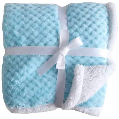 BABY ZONE Self Design Single Hooded Baby Blanket for  AC Room