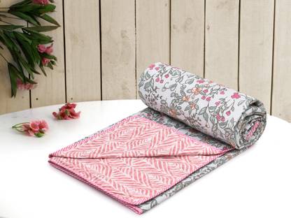 RUSTIC LINEN Geometric Single Dohar for  AC Room