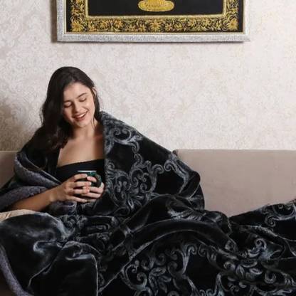 COMFORT PLANET Solid Double Mink Blanket for  Heavy Winter