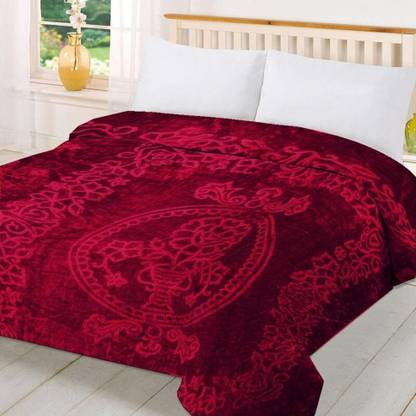 Comfowell Solid Single Mink Blanket for  Heavy Winter