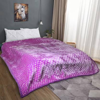 SIGNATURE Polka Double Mink Blanket for  Heavy Winter