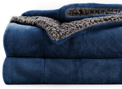 BSB HOME Solid Double Sherpa Blanket for  Heavy Winter