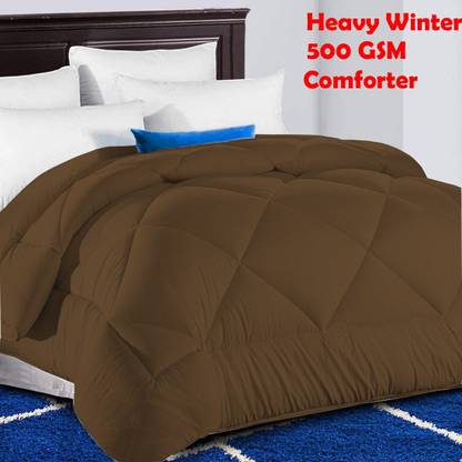 Linenovation Solid Single Comforter for  Heavy Winter