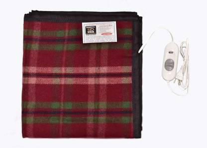 Warmth WEB Checkered Single Electric Blanket for  Heavy Winter