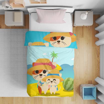 Home Plus Studios Cartoon Single Dohar for  AC Room