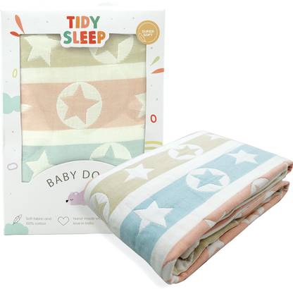 TIDY SLEEP Self Design Crib Swaddling Baby Blanket for  AC Room