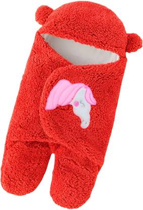 BRANDONN Embroidered Single Hooded Baby Blanket for  AC Room