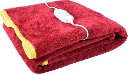 warmzzz Solid Single Electric Blanket for  Heavy Winter