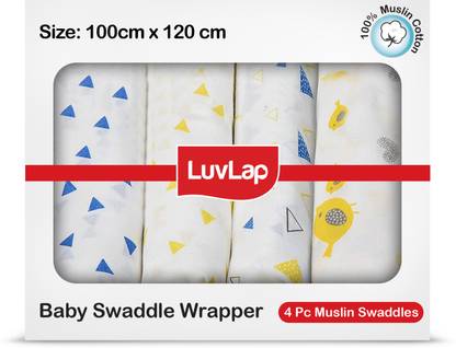 LuvLap Printed Single Swaddling Baby Blanket for  Mild Winter