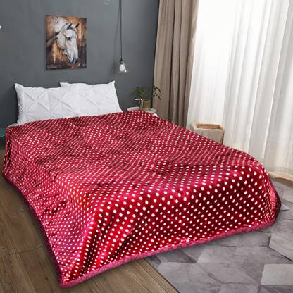 SIGNATURE Polka Double Mink Blanket for  Heavy Winter