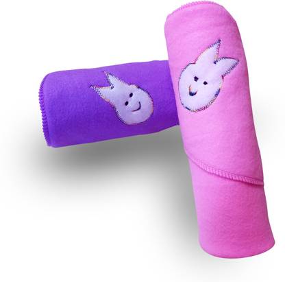 New Born Procare Solid Single Hooded Baby Blanket for  AC Room