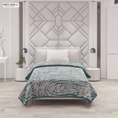 MONTE CARLO Printed Single Mink Blanket for  Heavy Winter