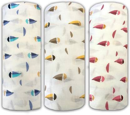 Trance Home Linen Printed Crib Swaddling Baby Blanket for  AC Room