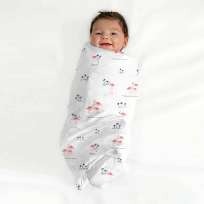 Tinylane Printed Single Swaddling Baby Blanket for  Mild Winter