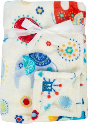 MeeMee Animal Double Crib Baby Blanket for Mild Winter