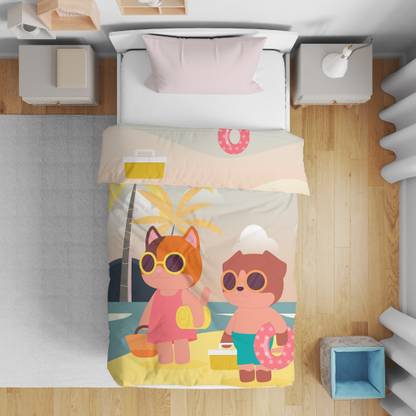 Home Plus Studios Cartoon Single Dohar for  AC Room