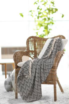 SASHAA WORLD Striped Queen Throw for AC Room