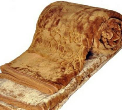 N Decor Embroidered Single Mink Blanket for  Heavy Winter