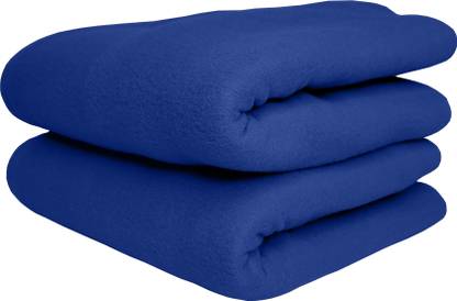 HOMIEE Solid Double Fleece Blanket for  AC Room