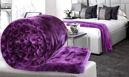 Makiway Floral, Solid, Printed Single Mink Blanket for  Heavy Winter