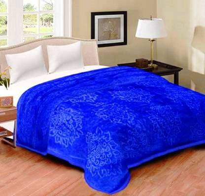 THE COSMO Self Design Single Mink Blanket for  Heavy Winter