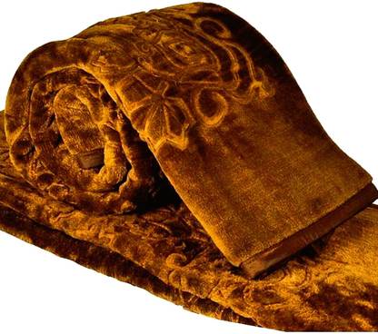 Mehlawat Solid, Printed Double Mink Blanket for  Heavy Winter