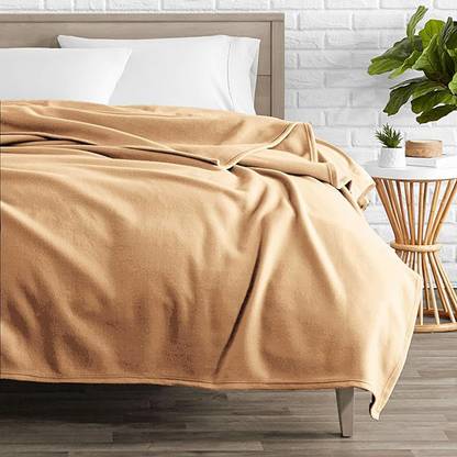 The Little Big Store Solid Single Fleece Blanket for  Mild Winter