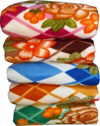 SPANGLE Printed Single Fleece Blanket for  Heavy Winter