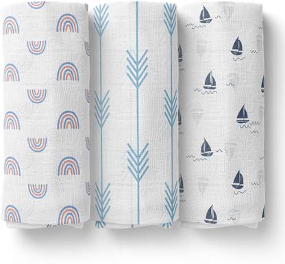1st Step Printed Single Swaddling Baby Blanket for  AC Room