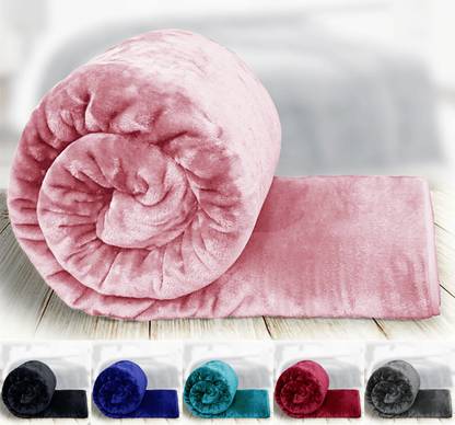 Riccardo Valeria Solid Single Mink Blanket for  Mild Winter