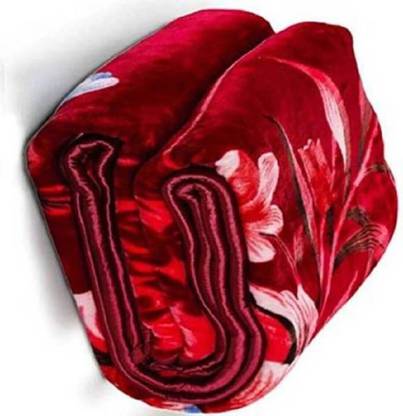 GKM Floral Single Mink Blanket for  Heavy Winter