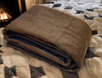 Anand Textile Solid Single Fleece Blanket for  Heavy Winter
