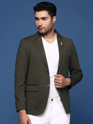 SHOWOFFFF Solid Single Breasted Casual Men Blazer
