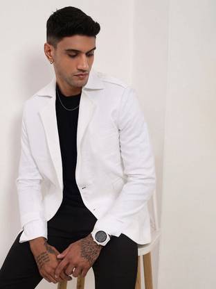 SHOWOFFFF Solid Single Breasted Casual Men Blazer