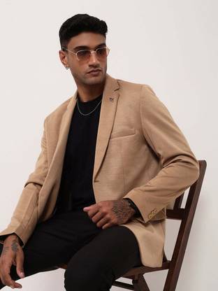 SHOWOFFFF Solid Single Breasted Casual Men Blazer