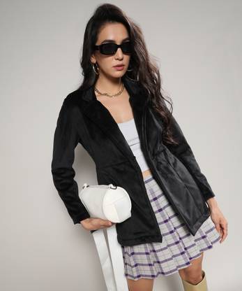 CAMPUS SUTRA Solid Single Breasted Casual Women Blazer