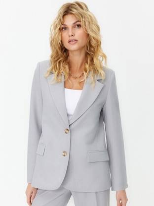 THECLASSICTOGS Solid Single Breasted Casual Women Blazer