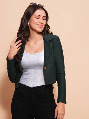 Globus Solid Single Breasted Formal Women Blazer