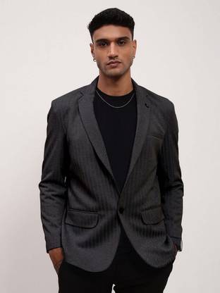 SHOWOFFFF Solid Single Breasted Casual Men Blazer