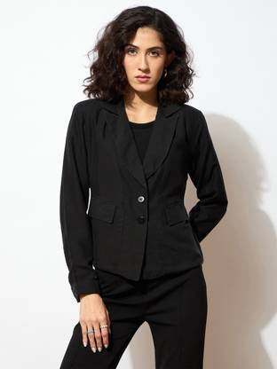 SASSAFRAS Solid Single Breasted Casual Women Blazer