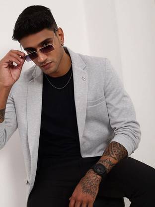 SHOWOFFFF Solid Single Breasted Casual Men Blazer