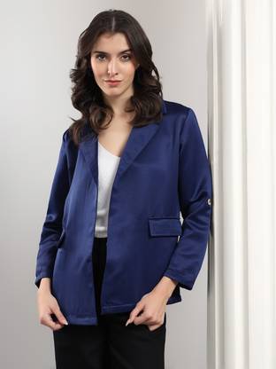 KOTTY Solid Mandarin Casual Women Blazer