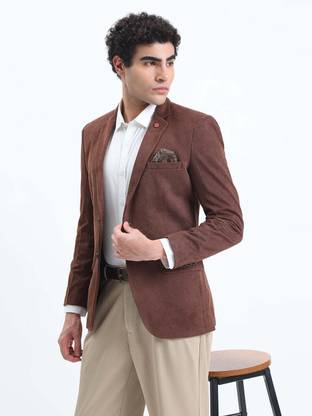 SHOWOFFFF Solid Single Breasted Casual Men Blazer