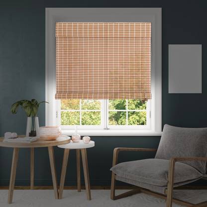 RK DECOR Roller Blind Cord Drawn On Window
