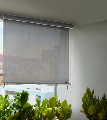 Hippo Roller Blind Cord Drawn On Window