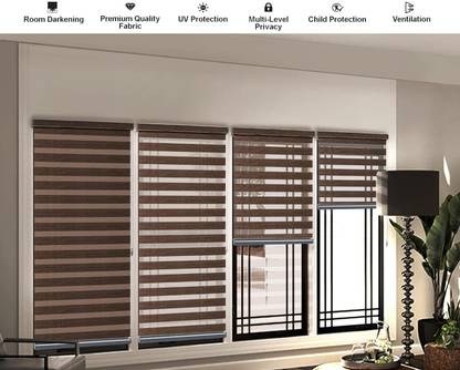 GD GC Roller Blind Cord Drawn In Window