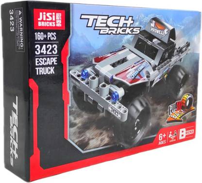 The Fun Basket Tech Bricks Block Game,160+ Pieces, Pull Back, 6+ Age, Learning, Educational Toy