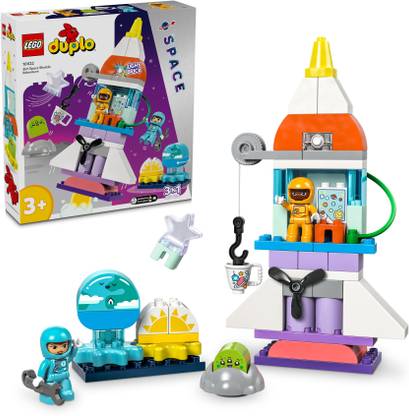 LEGO DUPLO 3-in-1 Space Shuttle Adventure Toy 10422( 58 Pieces)